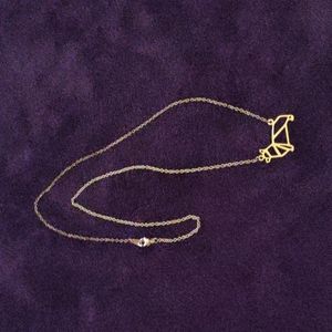 Rose Goldtone Doggie Necklace